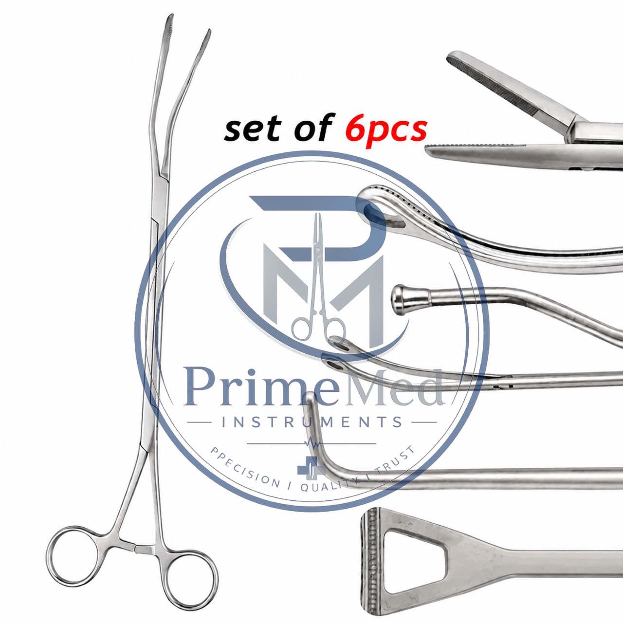 6 Pcs VATS Thorax Surgical Instrument Set - Thoracic Surgery Instruments