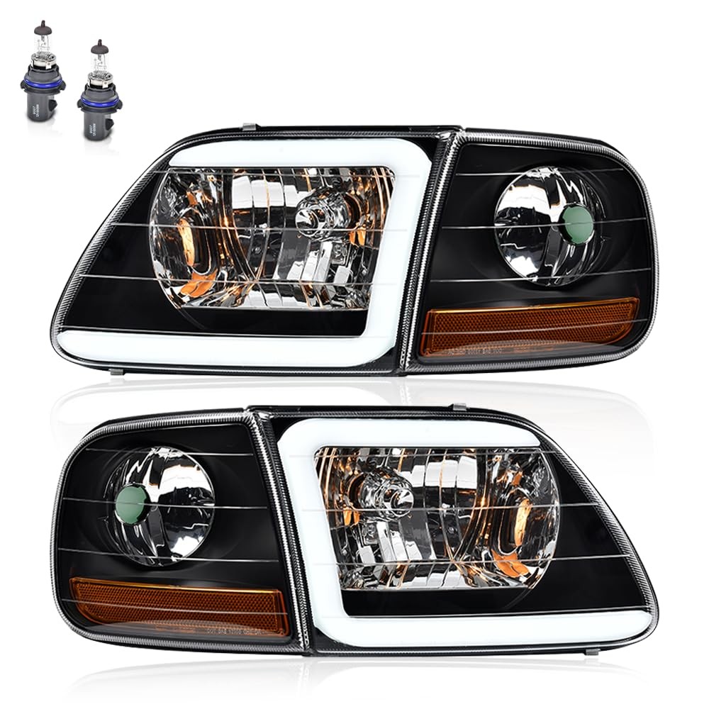 LED DRL Headlights Assembly Fit 1998-2003 Ford F150 LED DRL Headlights Assembly Fit 1998-2003 Ford F150