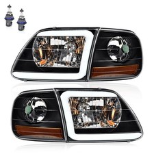 LED DRL Headlights Assembly Fit 1998-2003 Ford F150 picture