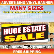 HUGE ESTATE SALE Advertising Banner Vinyl Mesh Sign office space home realtor picture