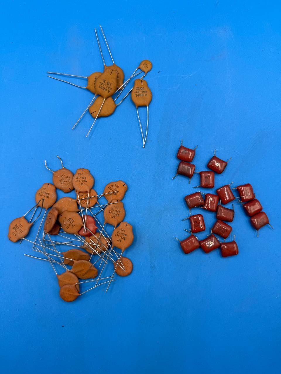 Lot of Vintage Radial Capacitors Ceramic Disc & Dipped Film Assorted RE Lot of Vintage Radial Capacitors Ceramic Disc & Dipped Film Assorted RE