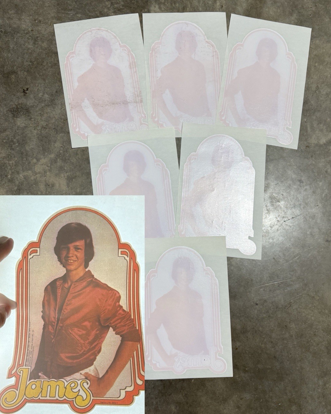 Lot of 6 Vintage 1978 James McNichol T-Shirt Heat Transfers NOS Iron On Lot of 6 Vintage 1978 James McNichol T-Shirt Heat Transfers NOS Iron On