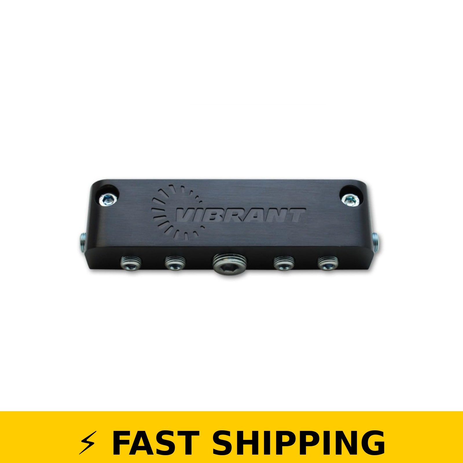 Vibrant Performance Aluminum Vacuum Manifold - Black Anodized Vibrant Performance Aluminum Vacuum Manifold - Black Anodized