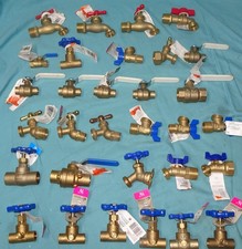 = Mixed Lot of 30 = brass drain ball Valves bibb EVERBILT STREAMLINE PROLINE picture