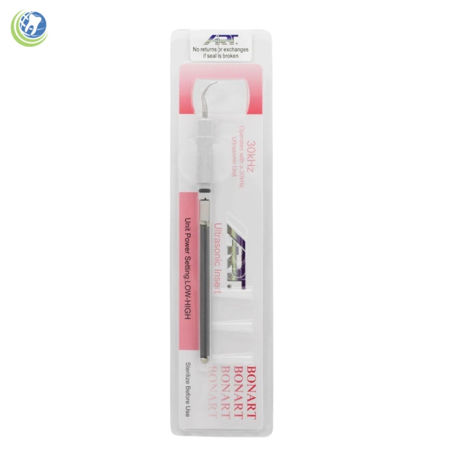 Bonart Triple Bend Tip Insert 30K for Ultrasonic Cavitron Plastic Grip Bonart Triple Bend Tip Insert 30K for Ultrasonic Cavitron Plastic Grip