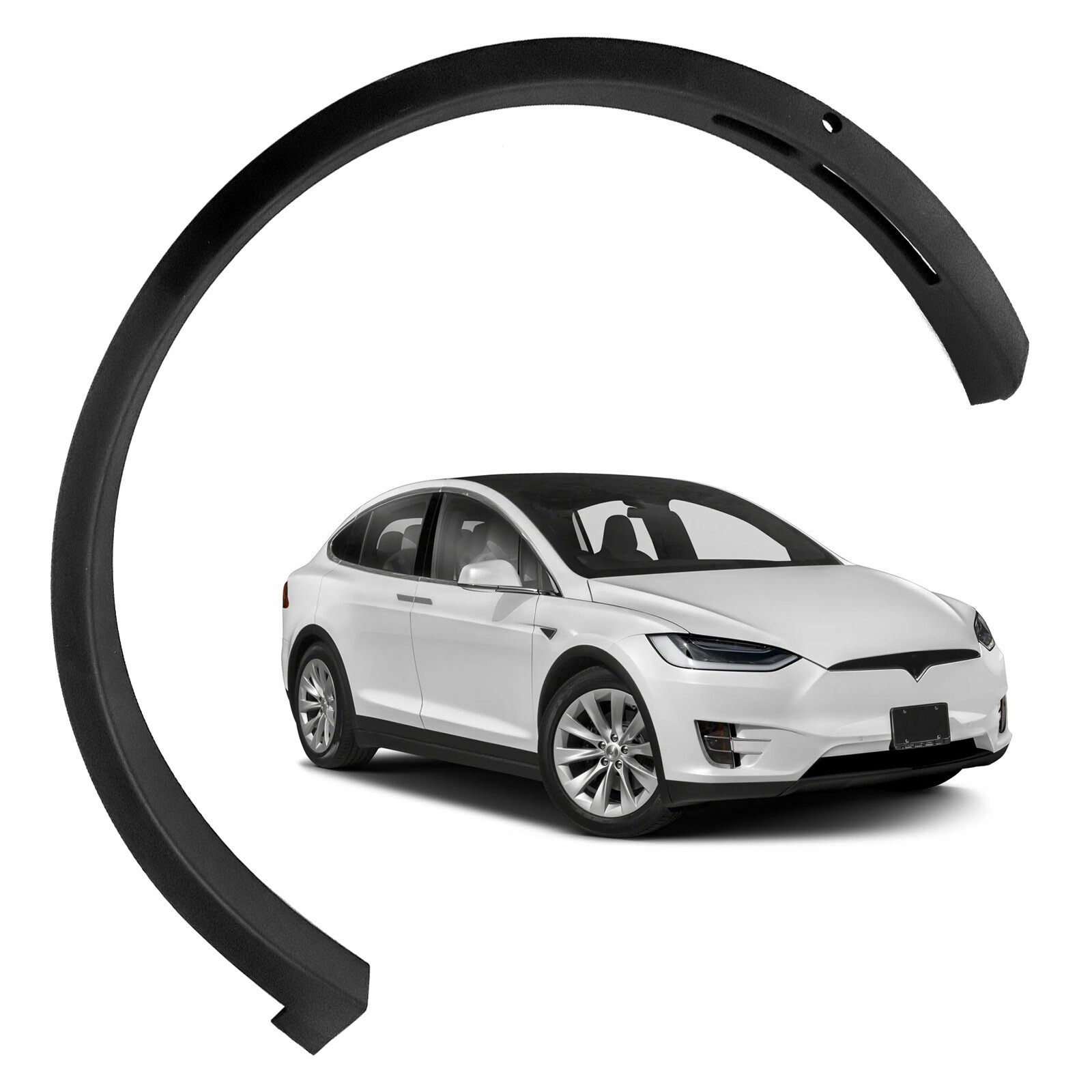 Front Right Fender Flare Fit For 2016-2021 Tesla Model X Wheel Well Arch Molding Front Right Fender Flare Fit For 2016-2021 Tesla Model X Wheel Well Arch Molding