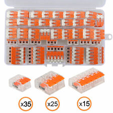 75Pcs WAGO Style Replacement 221-412 Compact Splicing Connectors 2/3/5 Conductor picture