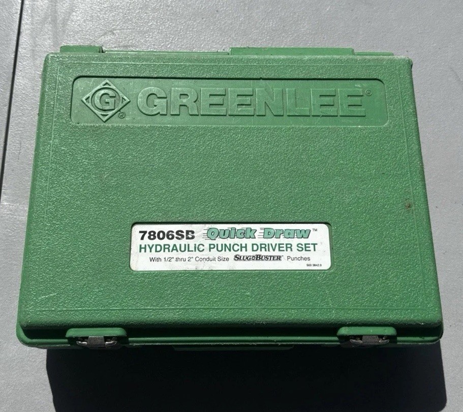 GREENLEE 7906/7806 SB Quick Draw Hydraulic Knockout Set (100% TESTED) GREENLEE 7906/7806 SB Quick Draw Hydraulic Knockout Set (100% TESTED)