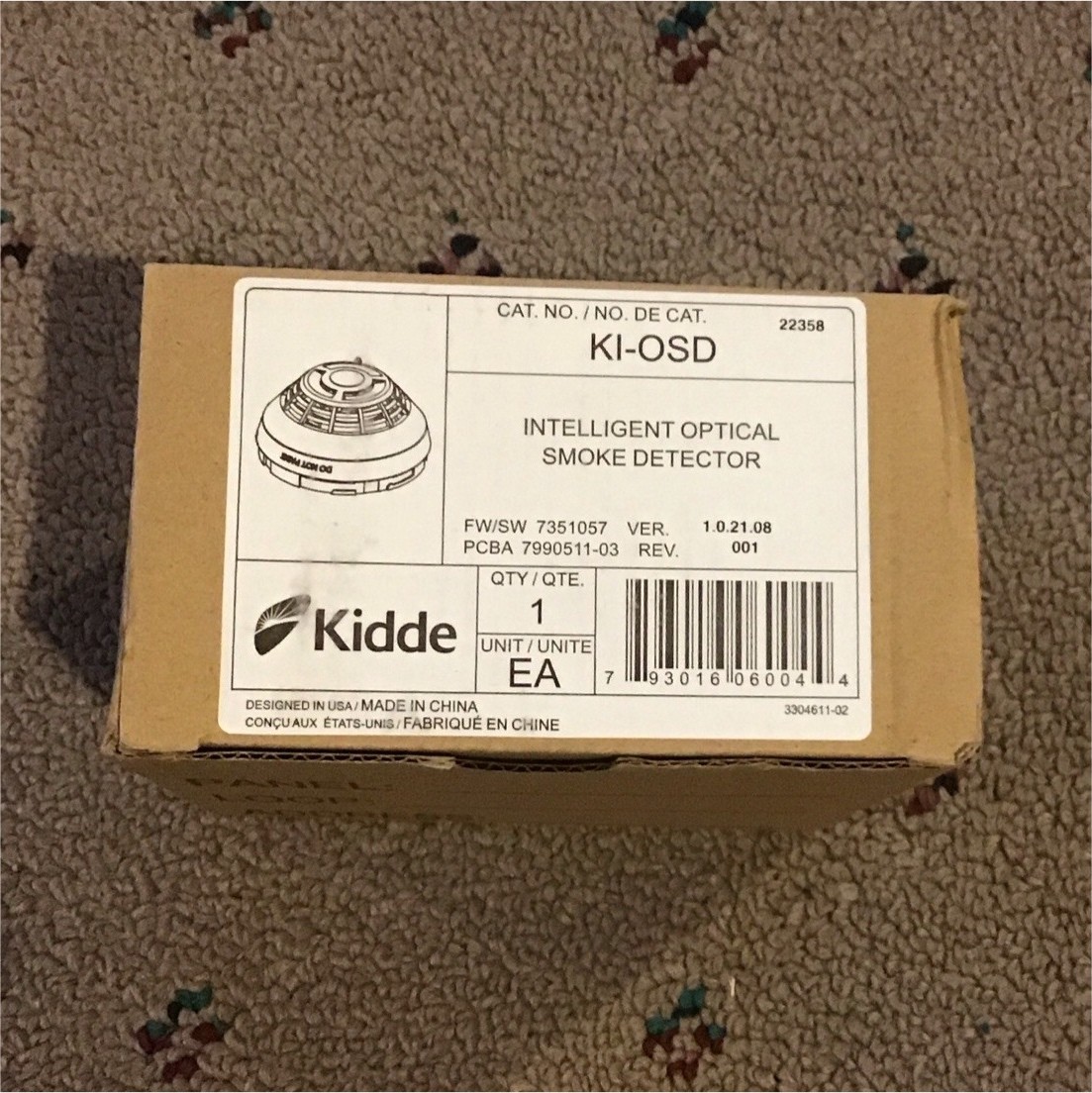 Kidde KI-OSD Intelligent Optical Smoke Detector KI-OSD Model