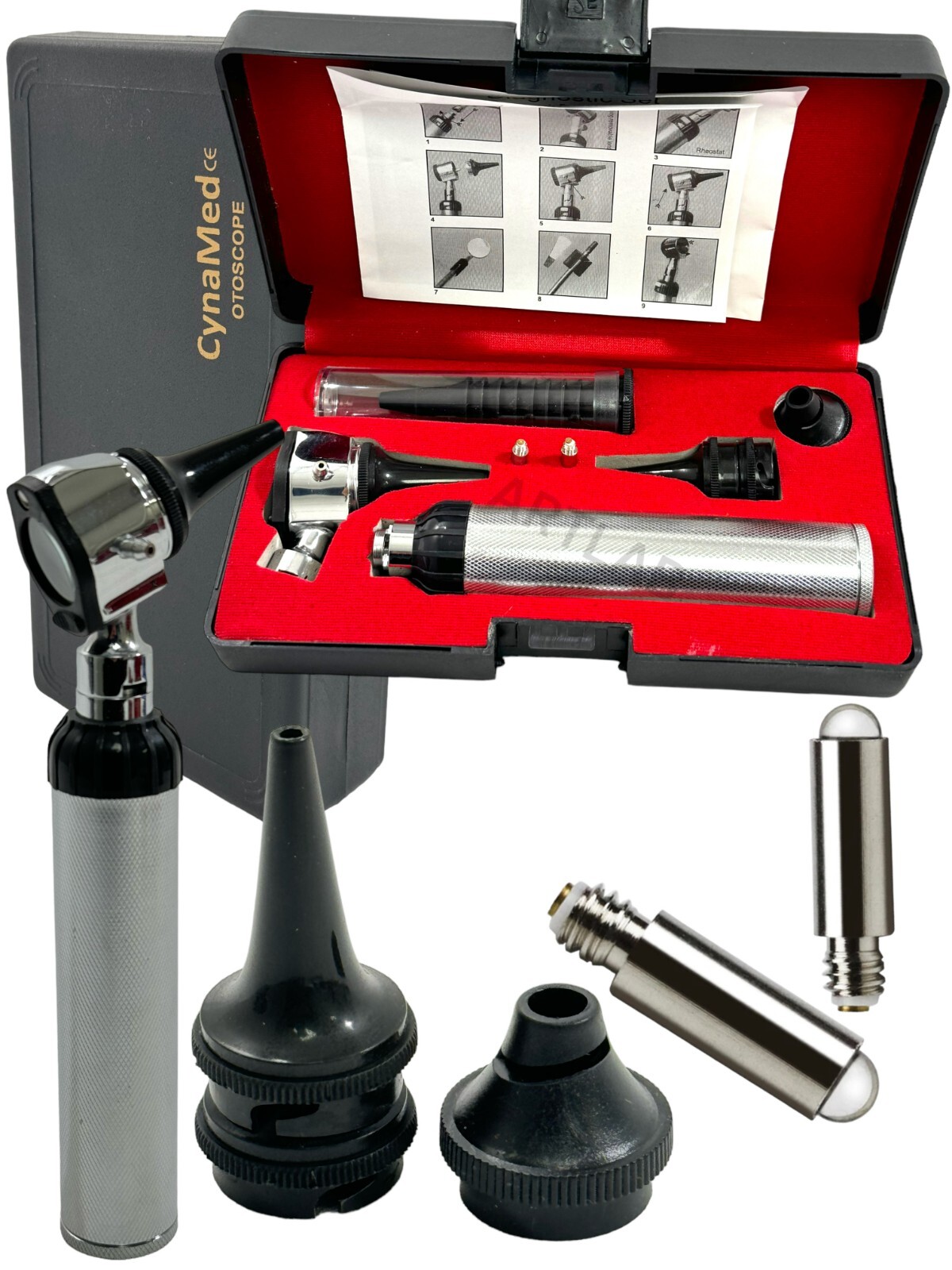 NEW 4X LENS Professional Otoscope Set ENT Medical Diagnostic Surgical Instrument NEW 4X LENS Professional Otoscope Set ENT Medical Diagnostic Surgical Instrument
