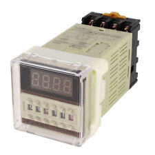 US Stock DC 12V Digital Precision Programmable Time Delay Relay DH48S-S & Base picture