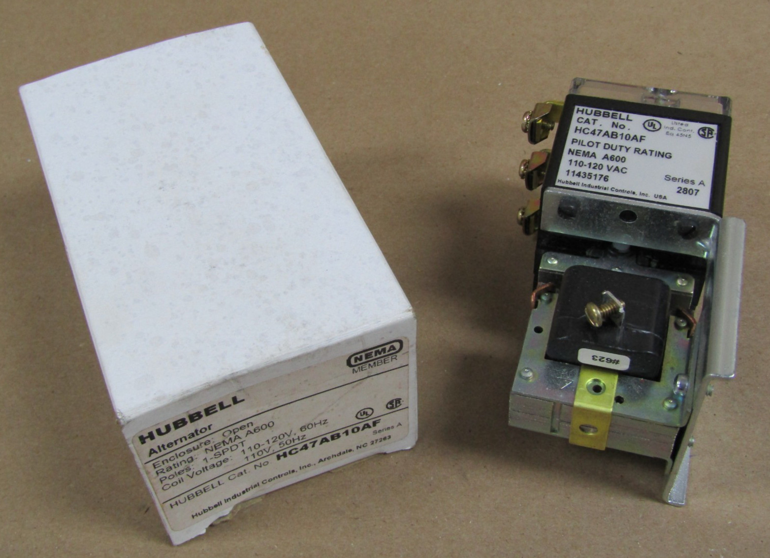 π NEW HUBBELL NEMA A600 ALTERNATING RELAY COIL 110-120 VAC 1 POLE HC47AB10AF π NEW HUBBELL NEMA A600 ALTERNATING RELAY COIL 110-120 VAC 1 POLE HC47AB10AF