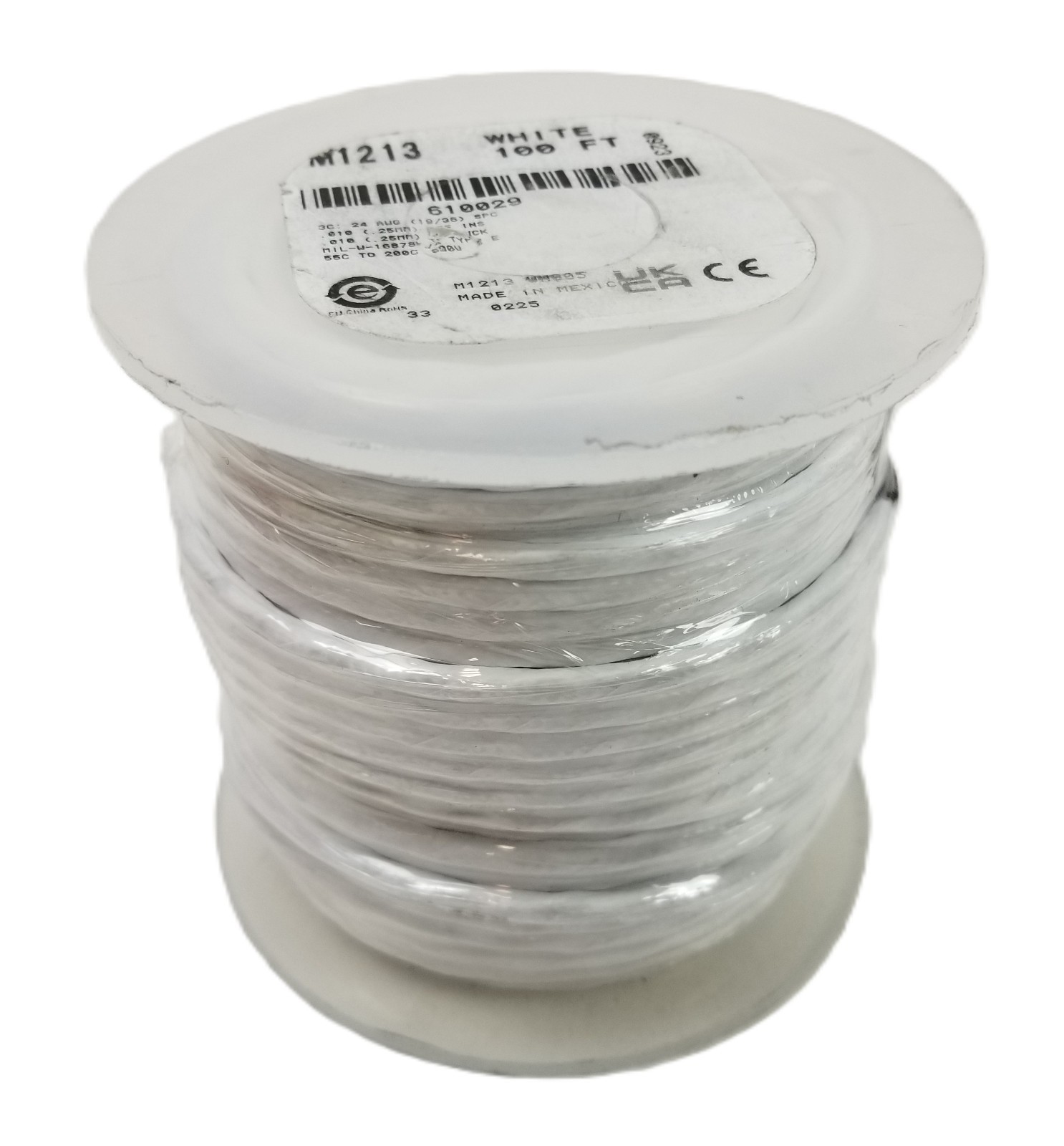 100' Alpha M1213-WH005 PTFE Cable 3 Conductor 24AWG High Temp 200C SPC M16878/4 100' Alpha M1213-WH005 PTFE Cable 3 Conductor 24AWG High Temp 200C SPC M16878/4