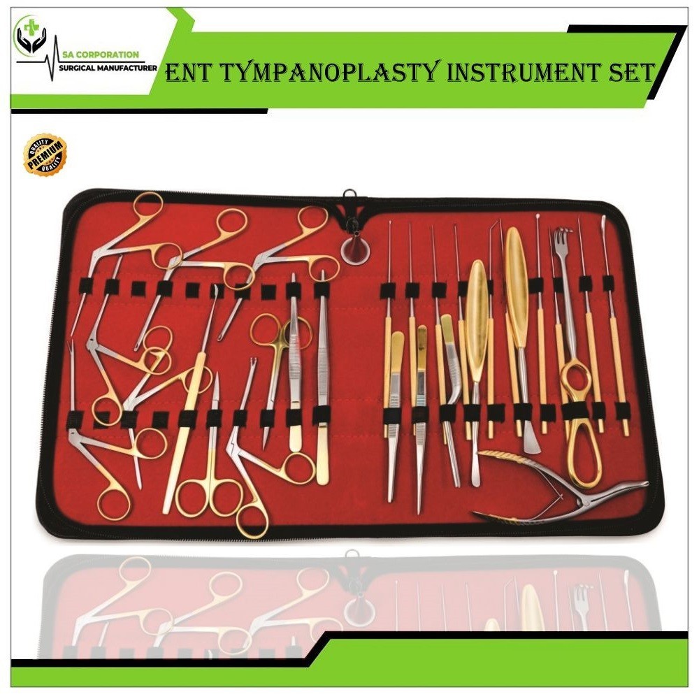 ENT Tympanoplasty Instrument Set 30 Pcs Micro Ear Surgery German Quality ENT Tympanoplasty Instrument Set 30 Pcs Micro Ear Surgery German Quality