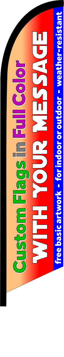 CUSTOM DUAL printed with your design swooper feather flag banner sign CUSTOM DUAL printed with your design swooper feather flag banner sign