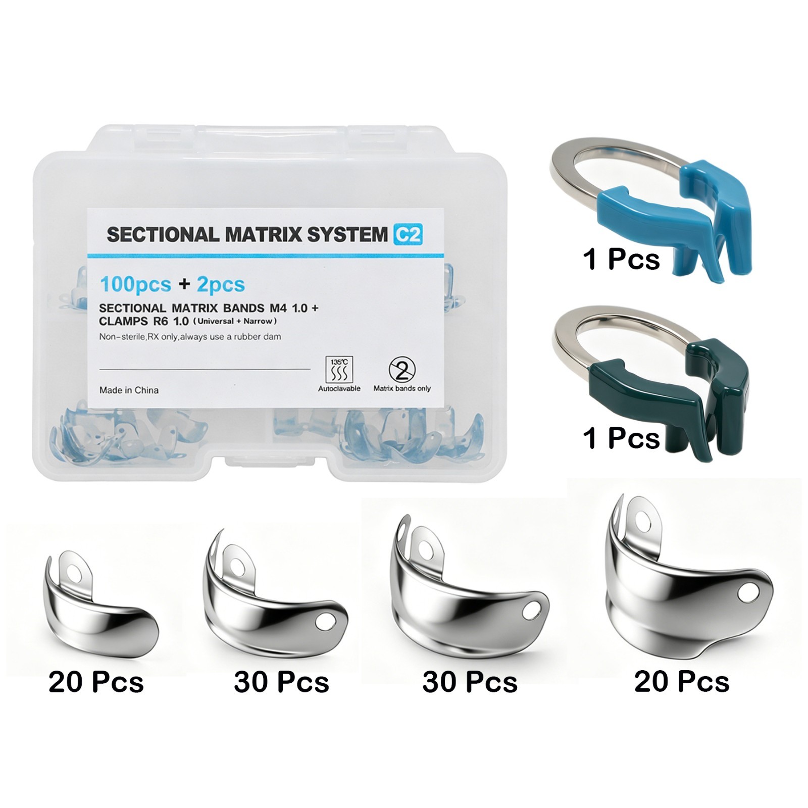 US 102pcs/set Dental Sectional Matrix System Kit fit Garrison Palodent V3 US 102pcs/set Dental Sectional Matrix System Kit fit Garrison Palodent V3