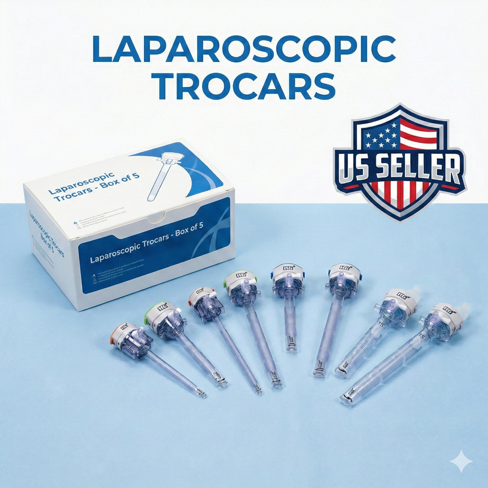 Laparoscopic Trocar - Bladed Tip Auto Locking Trocar 5mm 10mm - Full Detachable Laparoscopic Trocar - Bladed Tip Auto Locking Trocar 5mm 10mm - Full Detachable