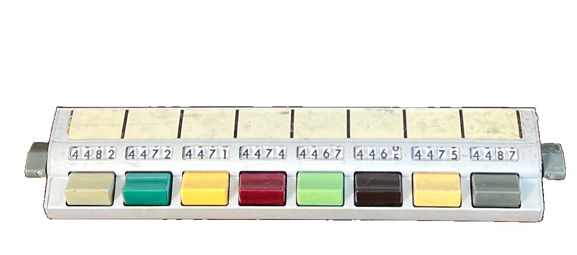 Vintage Denominator Company 1x8 Multiple Tally Counter 8-Key Made in USA Vintage Denominator Company 1x8 Multiple Tally Counter 8-Key Made in USA
