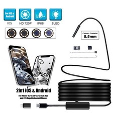 5.5mm Slim Endoscope Camera for iPhone Samsung Android Car/Sink/Drain Inspection picture
