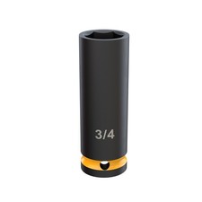 Klutch 1/2in.-Drive 6-Point Chrome Molybdenum Deep Impact Socket, 3/4in. SAE picture
