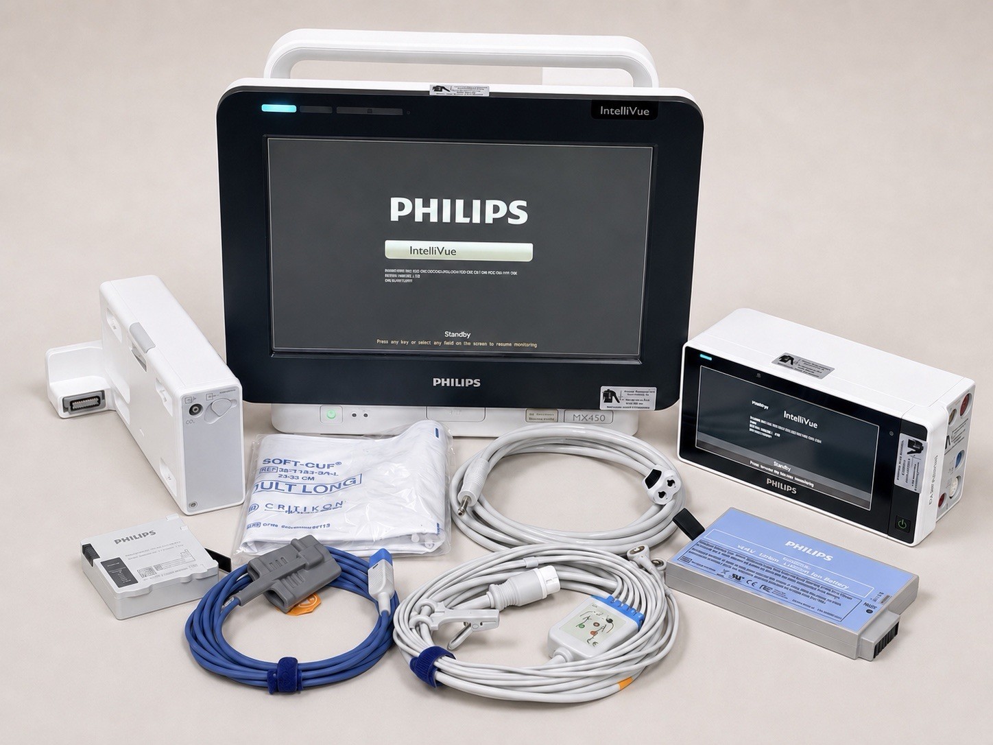 Philips IntelliVue MX450 & X3 Patient Monitors With 867041 -ECG,SPO2,NIBP,CO2