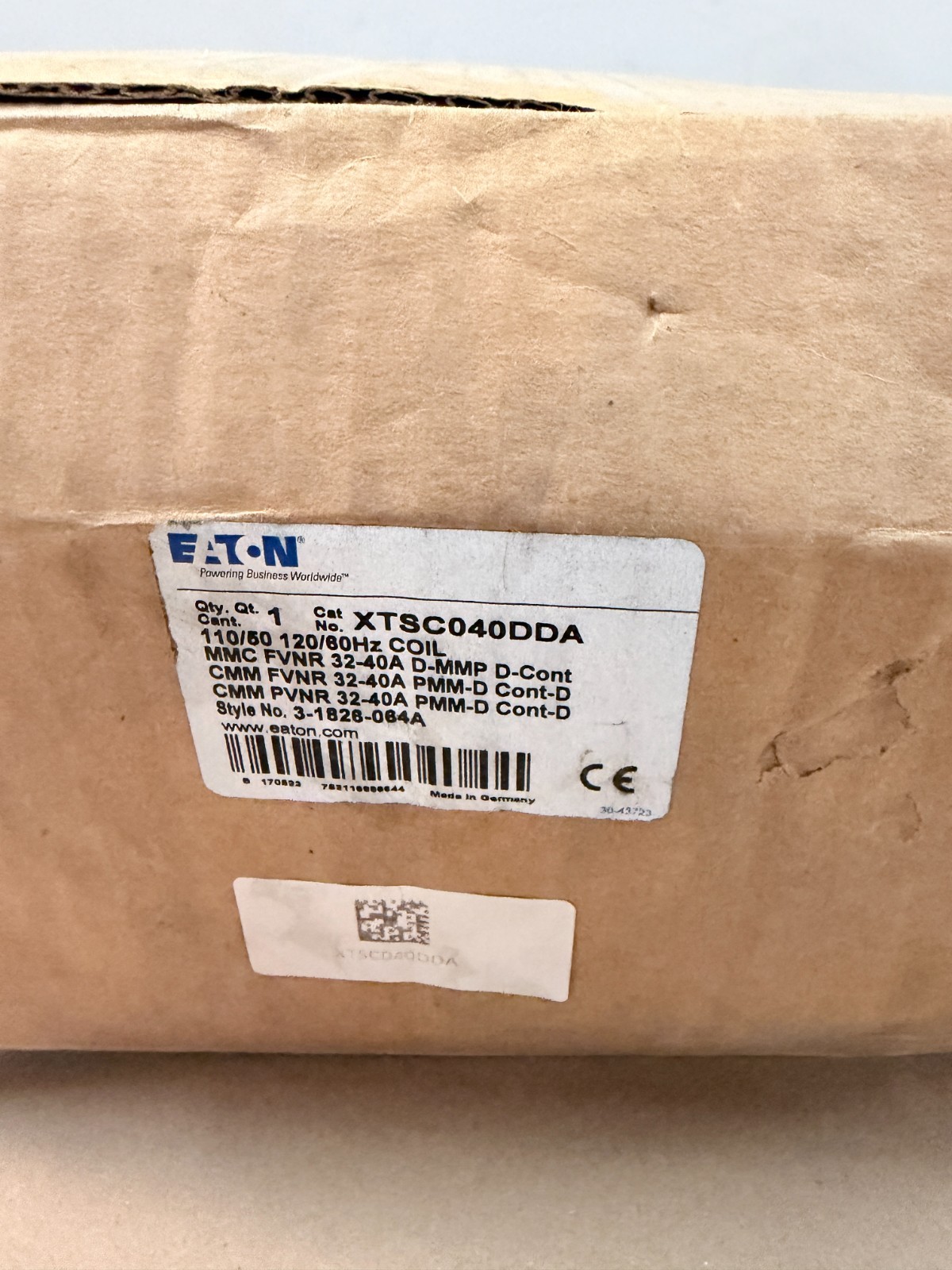 Eaton XTSC040DDA Contactor – 110V 50Hz / 120V 60Hz Coil Eaton XTSC040DDA Contactor – 110V 50Hz / 120V 60Hz Coil