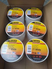 NEW 3M Scotch 77 White Fire-Retardant Electric Arc Proofing Tape, 3in x 20ft, picture