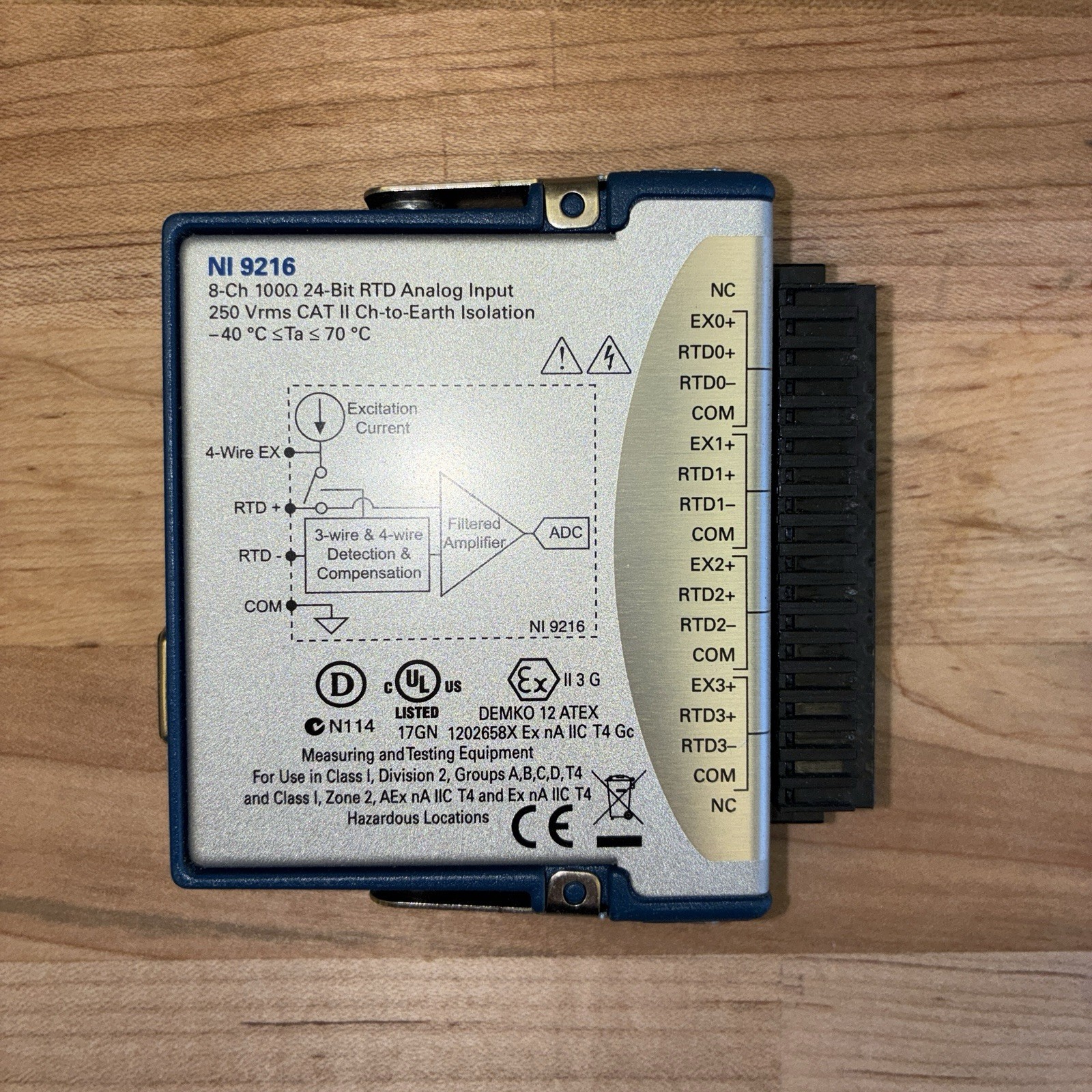 National Instruments NI 9216 8-Ch RTD Analog Input Module 24-Bit National Instruments NI 9216 8-Ch RTD Analog Input Module 24-Bit