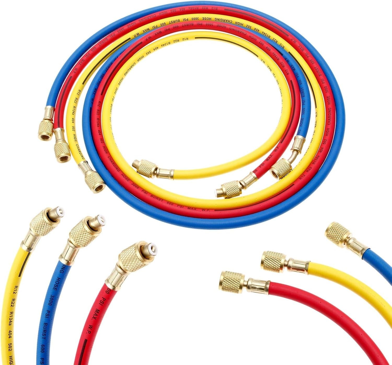 R134A Refrigerant Charging Hoses, 60 R134A Refrigerant Charging Hoses, 60