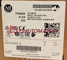 2025 New Sealed 25B-D010N114 Allen-Bradley PowerFlex 525 4kW (5Hp) AC Drive 3PH picture