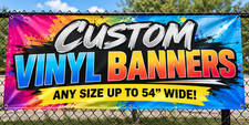 Custom Full Color Vinyl Banner - 13oz Heavy Duty Vinyl Sign -Personalized Banner picture