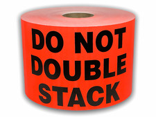 3x5-inch Do Not Double Stack Labels Red Pallet Shipping Adhesive Stickers 300/RL picture