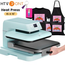 HTVRONT 15 x 15 Automatic Heat Press Machine T shirt Press Sublimation Transfer picture