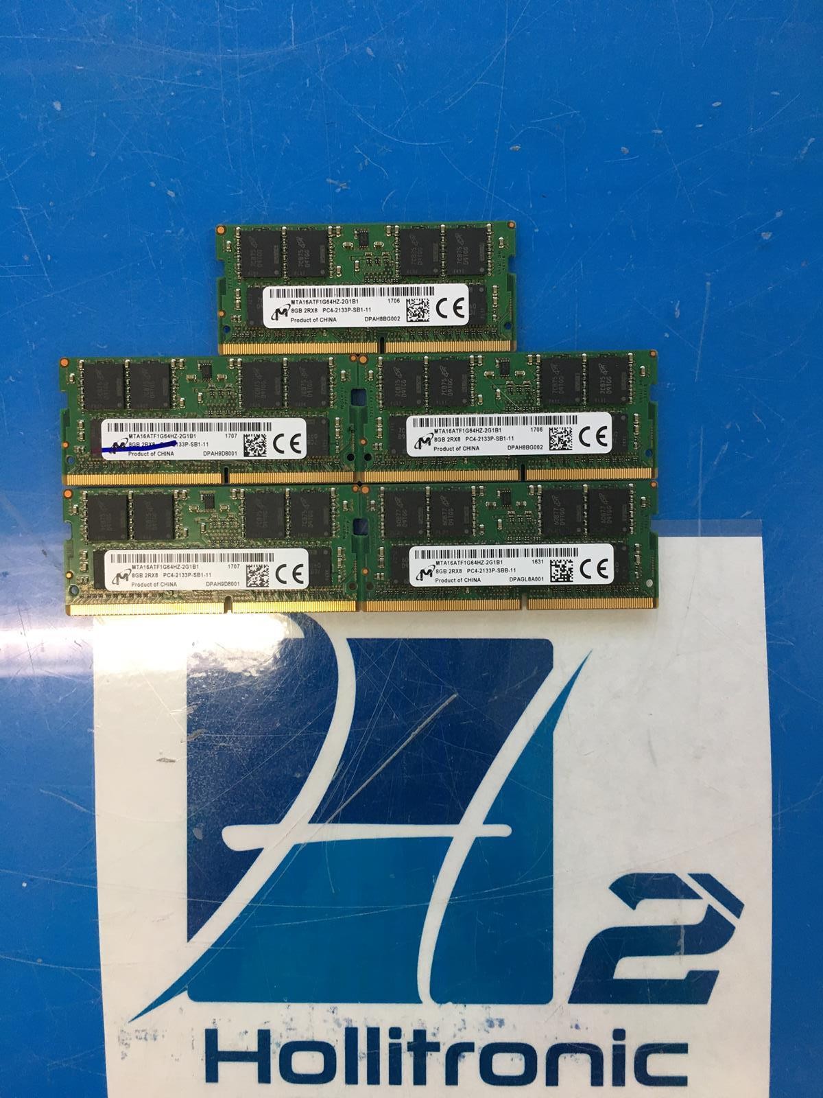 LOT OF 5 MICRON MTA16ATF1G64HZ-2G1B1 8GB 2RX8 PC4-2133P LAPTOP SODIMM MEMORY LOT OF 5 MICRON MTA16ATF1G64HZ-2G1B1 8GB 2RX8 PC4-2133P LAPTOP SODIMM MEMORY
