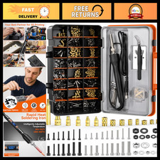 750Pcs Heat Set Inserts Nuts & Bolts Set with Soldering Iron, Tweezers for 3D Pr picture