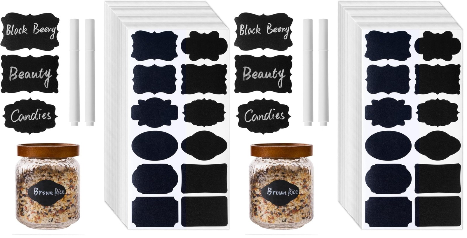 Homrelaxy 360Pcs Chalkboard Labels – 2.1x1.4 2.1 Homrelaxy 360Pcs Chalkboard Labels – 2.1x1.4 2.1
