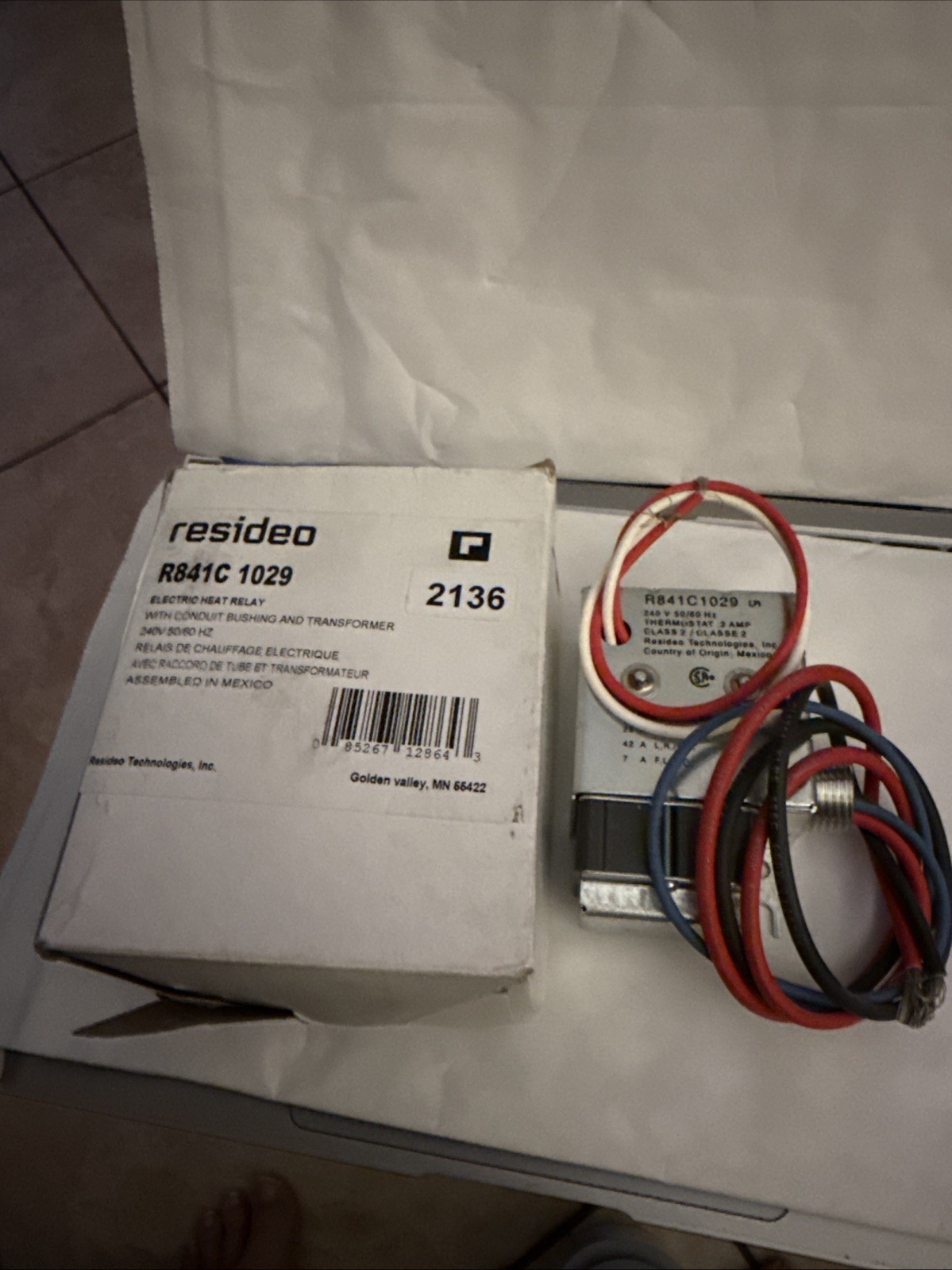 New OEM RESIDEO R841C1029 (ELECTRIC HEAT RELAY WITH BUILT-IN TRANSFORMER 240/24V New OEM RESIDEO R841C1029 (ELECTRIC HEAT RELAY WITH BUILT-IN TRANSFORMER 240/24V