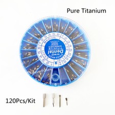 120Pcs/Kit Dental Root Canal Pins Conical Screw Post Core Repair Pure picture