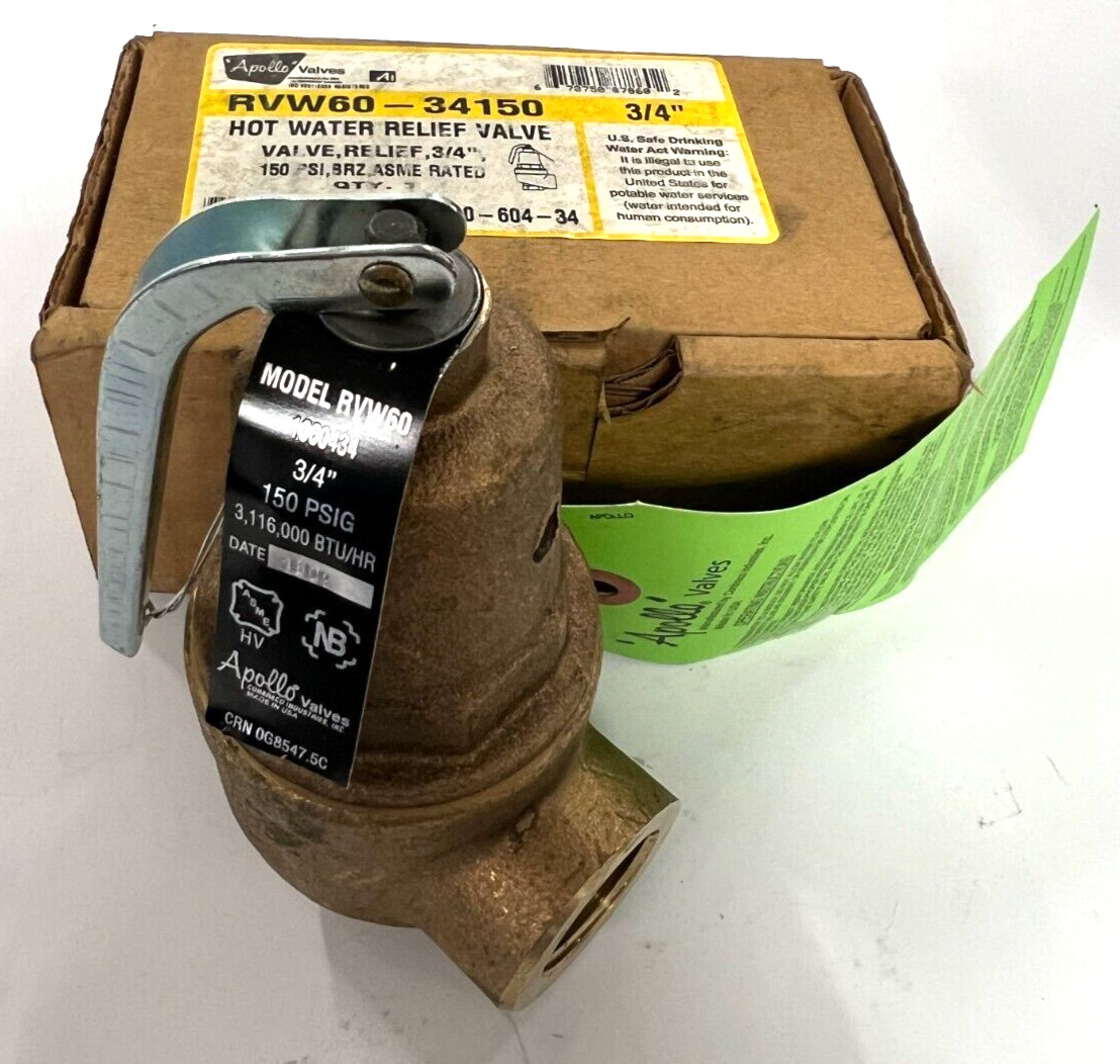 APOLLO HOT WATER RELIEF VALVE 3/4 APOLLO HOT WATER RELIEF VALVE 3/4
