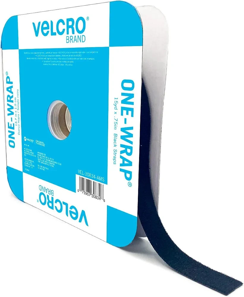 VELCRO Brand ONE-WRAP Cable Tie Roll – 45 ft x 1.5″ Black Heavy Duty Strap VELCRO Brand ONE-WRAP Cable Tie Roll – 45 ft x 1.5″ Black Heavy Duty Strap