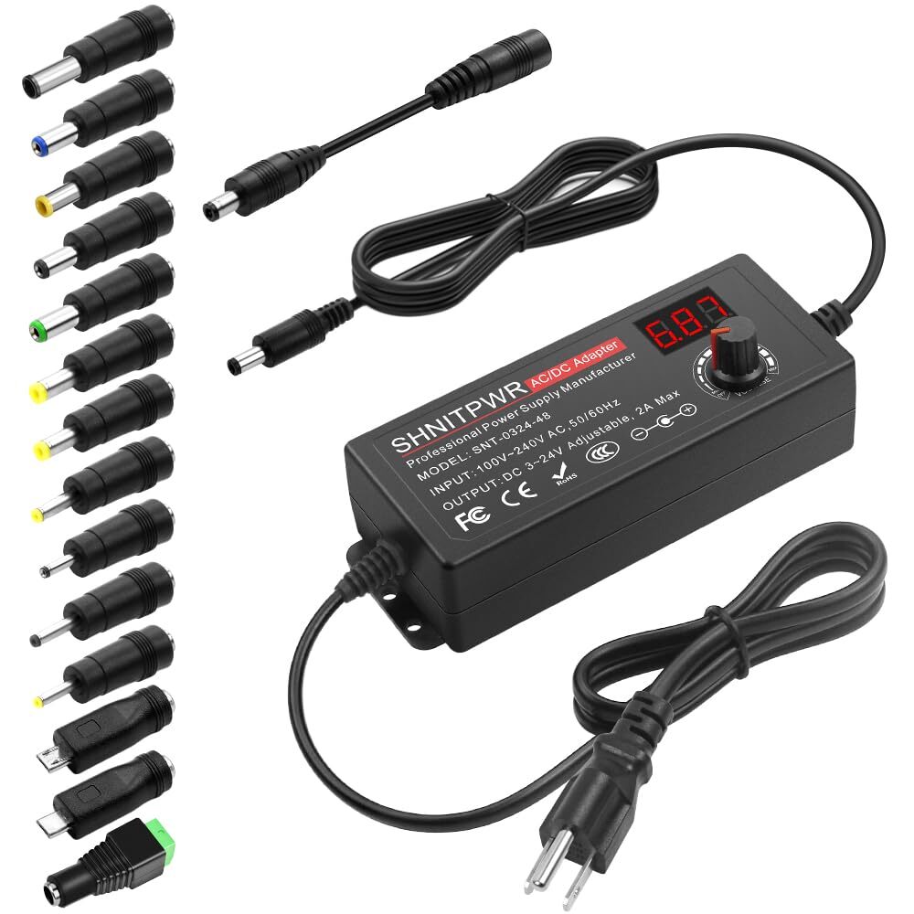 	Universal Ac To Dc Adapter 3v ~ 24v 2a 48w Switching Power Supply 3v 5v 6v 9...