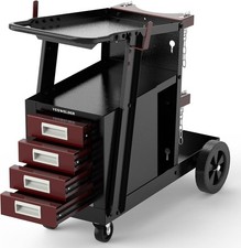 Heavy Duty Welding Cart with 4 Drawers, 360° Rolling Trolley for MIG/TIG/Plasma picture