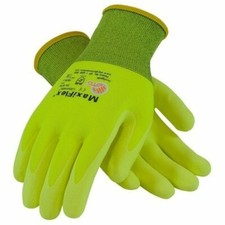 LOT 34-874FY MaxiFlex ATG Hi-Vis Lime Ultimate Nitrile Foam WORK GLOVES SM-2XL picture