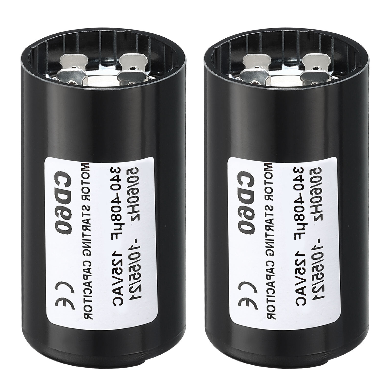 2 Pack Motor Start Capacitor 340-408uF/Mfd 125V 50/60Hz CD60 Run Capacitor Motor 2 Pack Motor Start Capacitor 340-408uF/Mfd 125V 50/60Hz CD60 Run Capacitor Motor