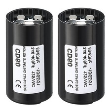 2 Pack Motor Start Capacitor 340-408uF/Mfd 125V 50/60Hz CD60 Run Capacitor Motor picture