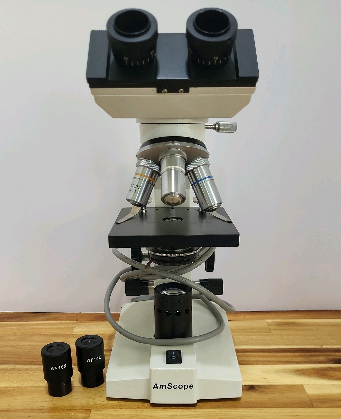 AmScope B100 Series Binocular Compound Microscope 40x-1000x  