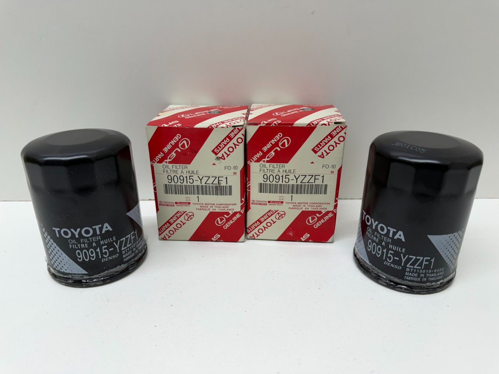 LOT OF (2) NEW IN BOX TOYOTA OIL FILTERS 90915-YZZF1 LOT OF (2) NEW IN BOX TOYOTA OIL FILTERS 90915-YZZF1