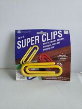 VTG Chadwick Set Of 3 Giant Plastic Paperclips Super Clips Super Size picture