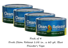 Duck Clean Release Blue Painter’s Tape 1.88 in x 60 yd – 4 Rolls picture