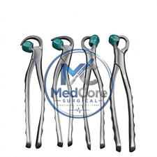 Premium Dental Extraction Forceps Standard Series Set of 4 Pcs (Free 25 Bumpers) picture
